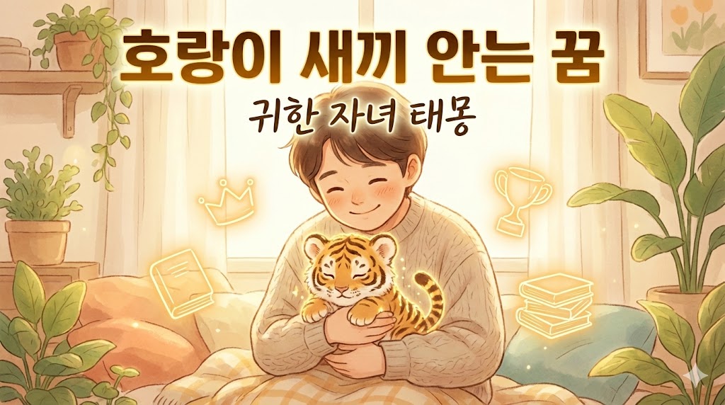 호랑이 새끼 안는 꿈 태몽? 귀한 자녀 길몽 해몽