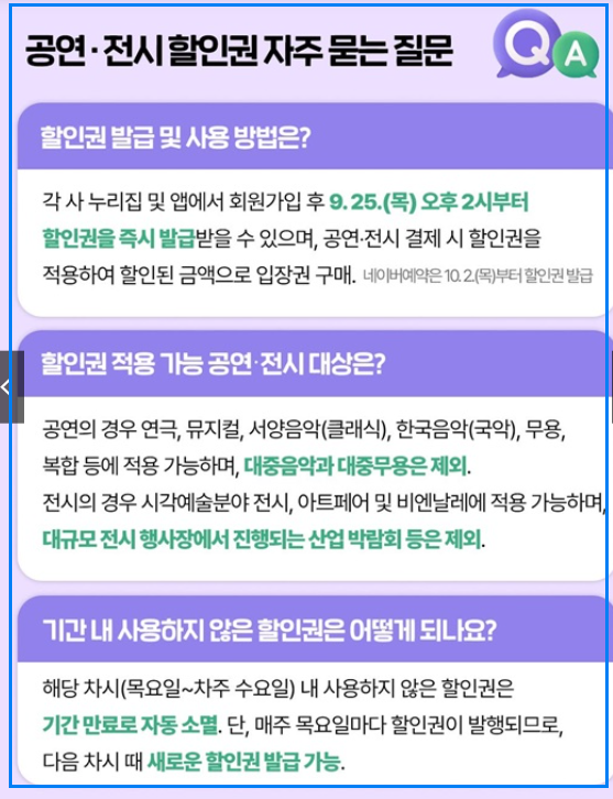 공연·전시 할인권 2차 신청 방법 및 사용처