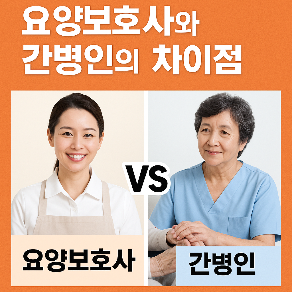 요양보호사와 간병인의 차이점은 서비스별 특징 완전 비교