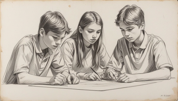 ISTJ 청소년은 조용하고 차분해 보입니다. 항상 책임을 다하고, 말없이 맡은 일을 해냅니다에 관한 그림