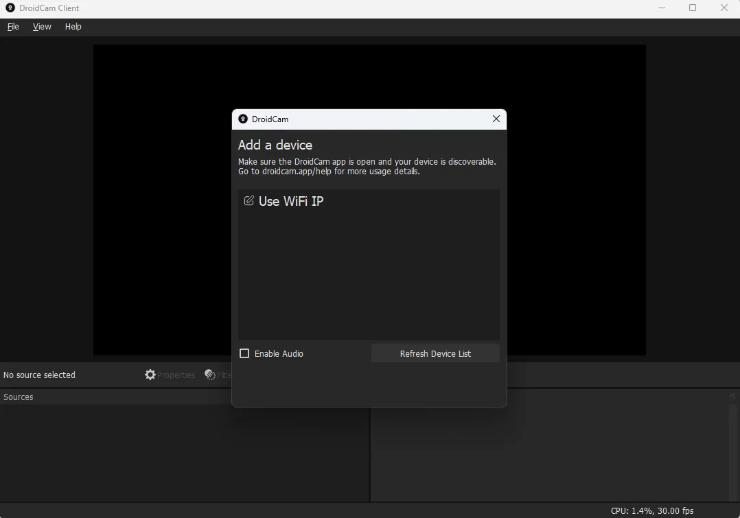 스마트폰을 PC 웹캠으로 DroidCam PC 사용