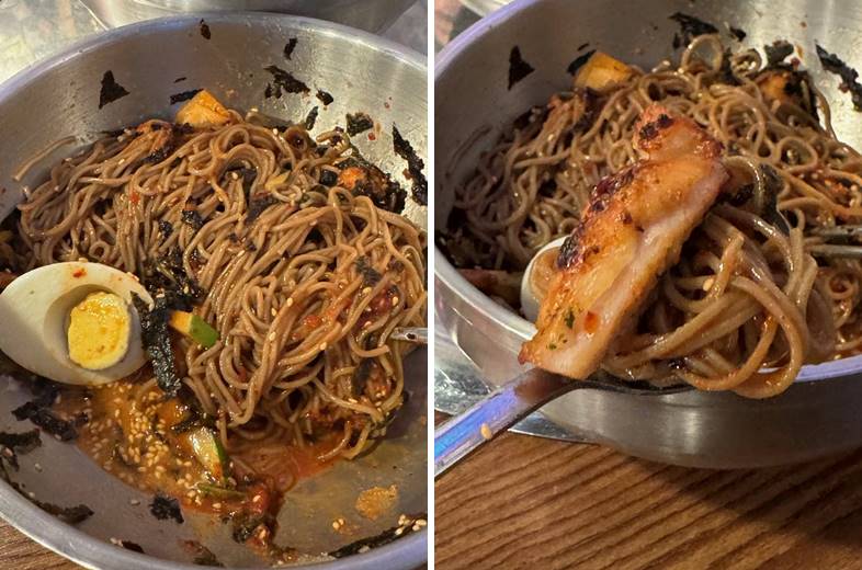 숯불 닭갈비와 같이먹는 비빔막국수