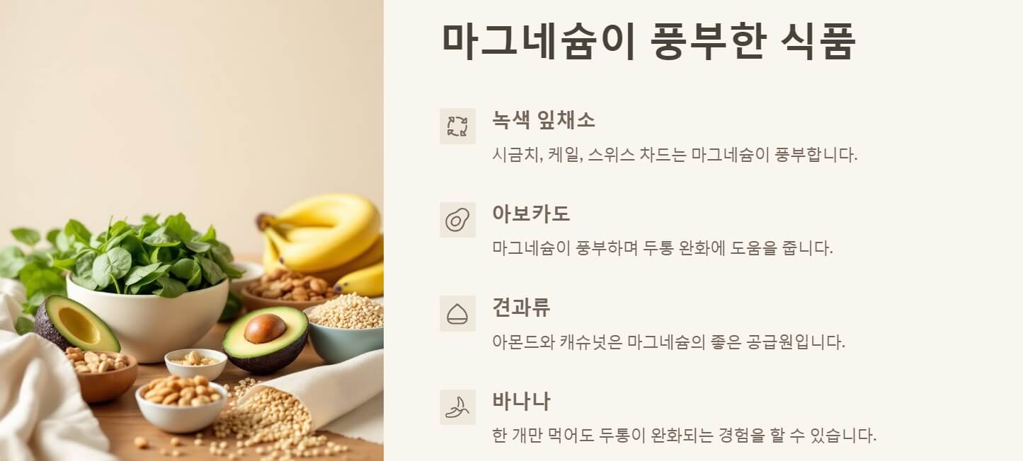 두통에 좋은 음식