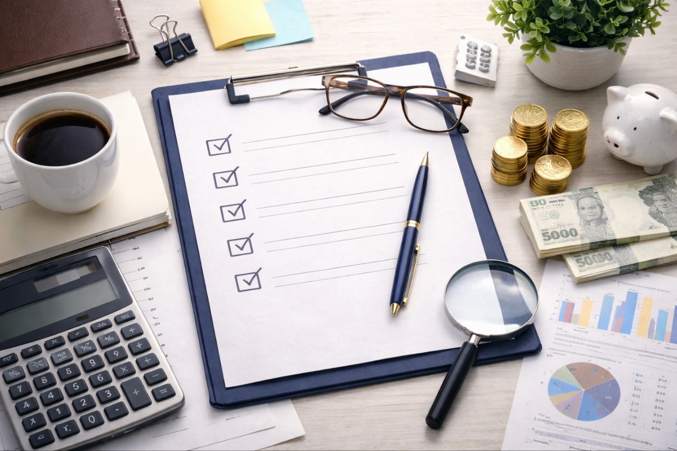 금융기관 창구에서 비과세 종합저축 가입을 상담하는 장면을 표현한 이미지로, 마이데이터 조회 및 서류 확인 절차를 상징적으로 나타냄