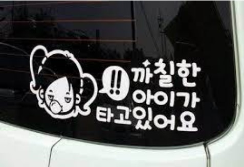 불쾌한 초보운전 스티커