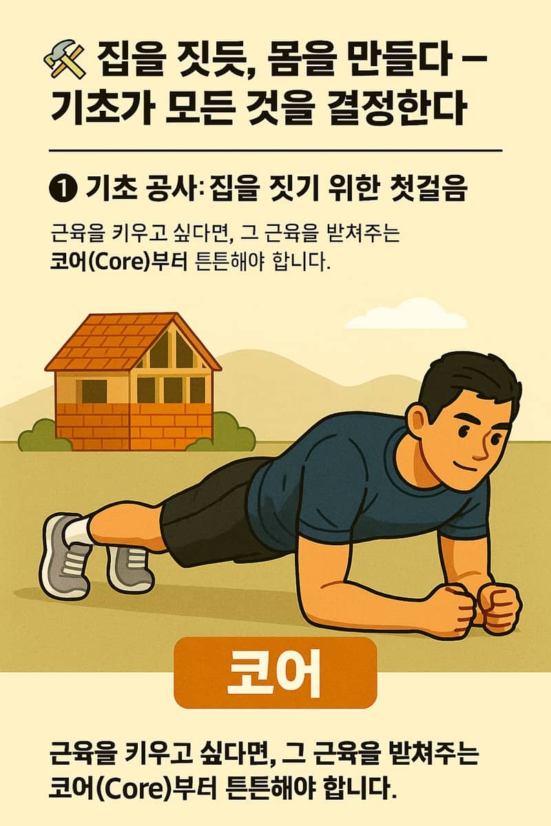 기초 공사와 코어 운동