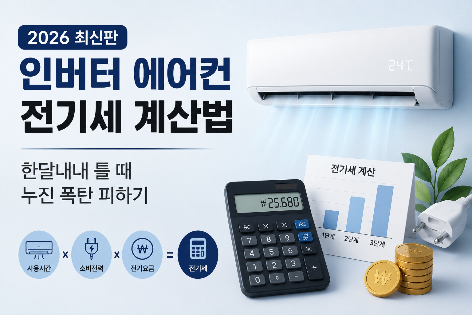 인버터 에어컨 전기세 계산법 2026