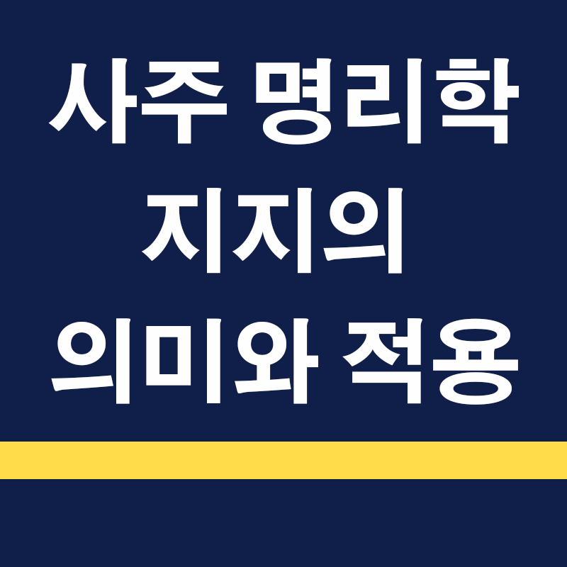 지지의 의미와 적용