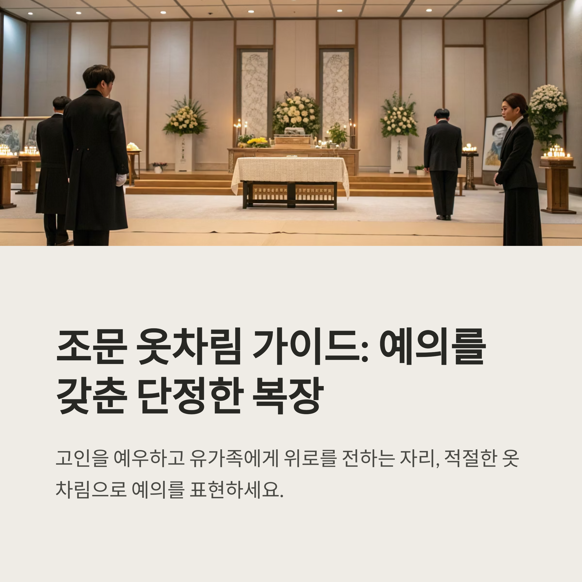 조문 옷차림 단정하게 입는 법