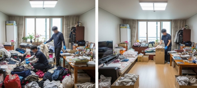 음성 고독사청소중