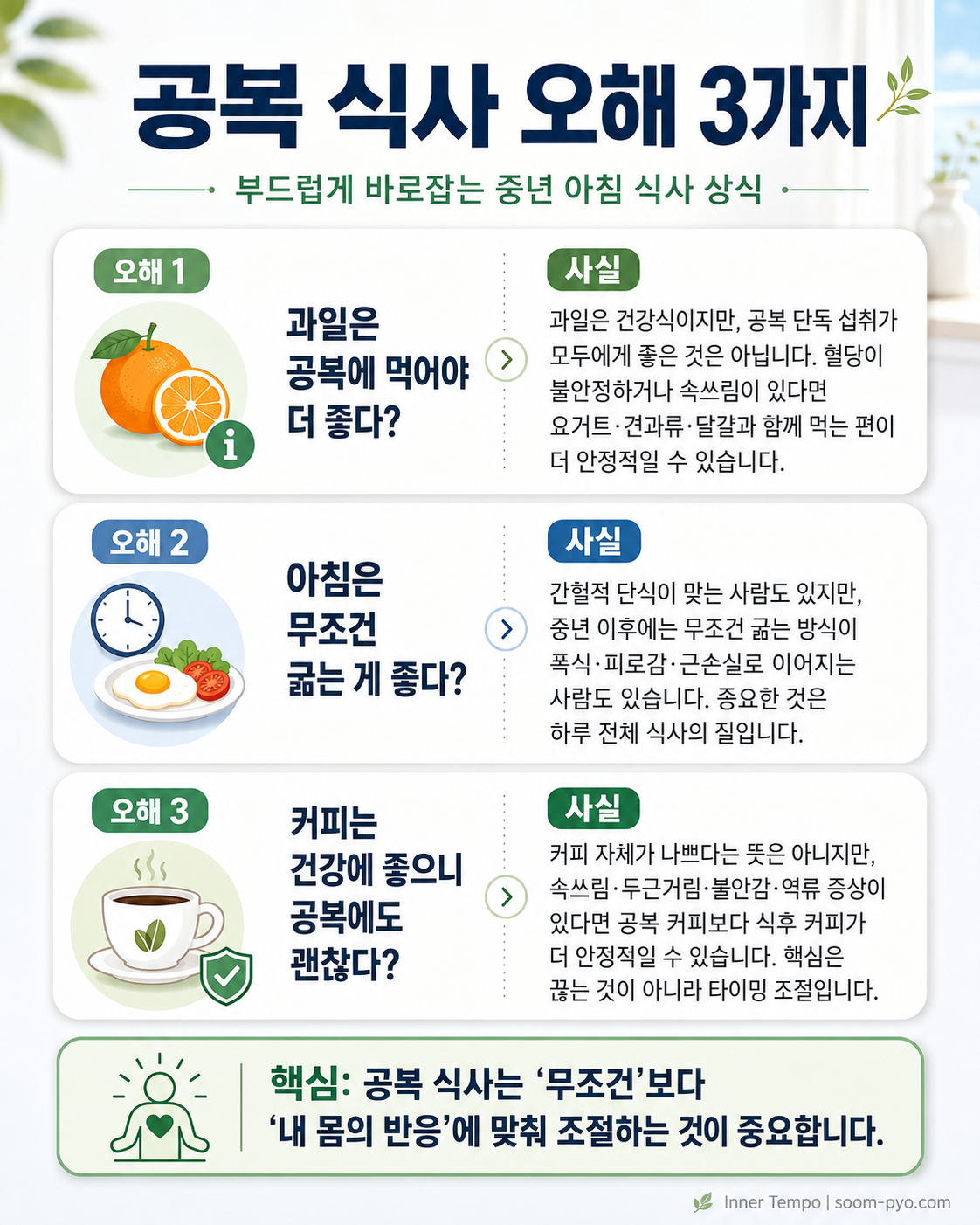 공복 식사 오해 바로잡기