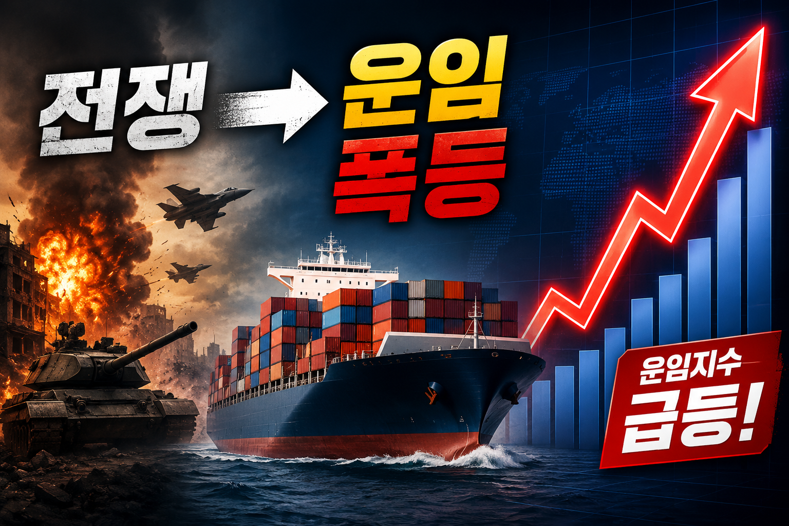 해운 운임의 폭등 관련 이미지