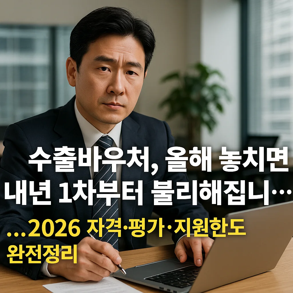 2026년 수출바우처 자격·평가·지원한도를 한눈에 정리