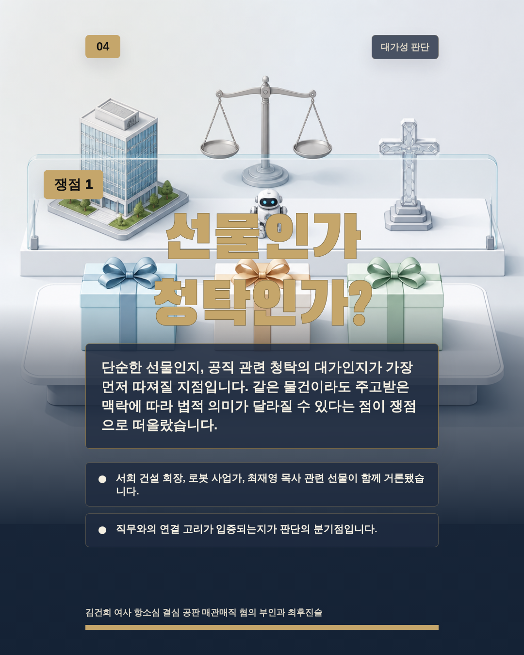 선물인가 청탁인가?