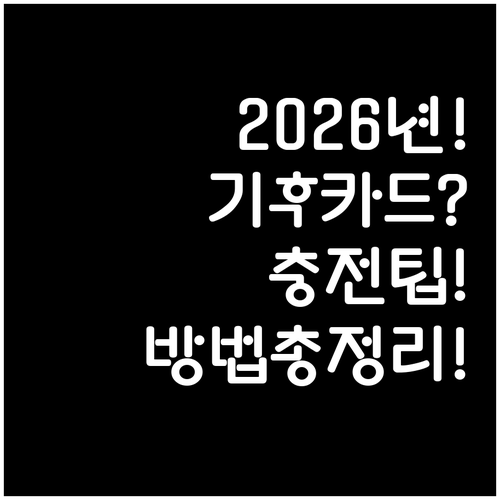 2026년 기후동행카드 모바일 충전 ..