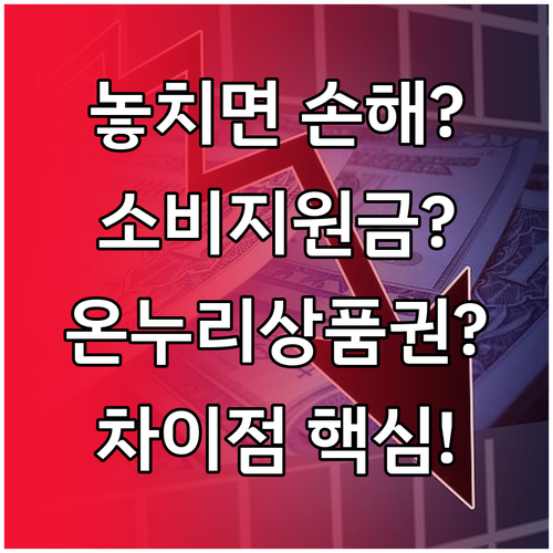 상생소비지원금 온누리상품권 차이점 총..