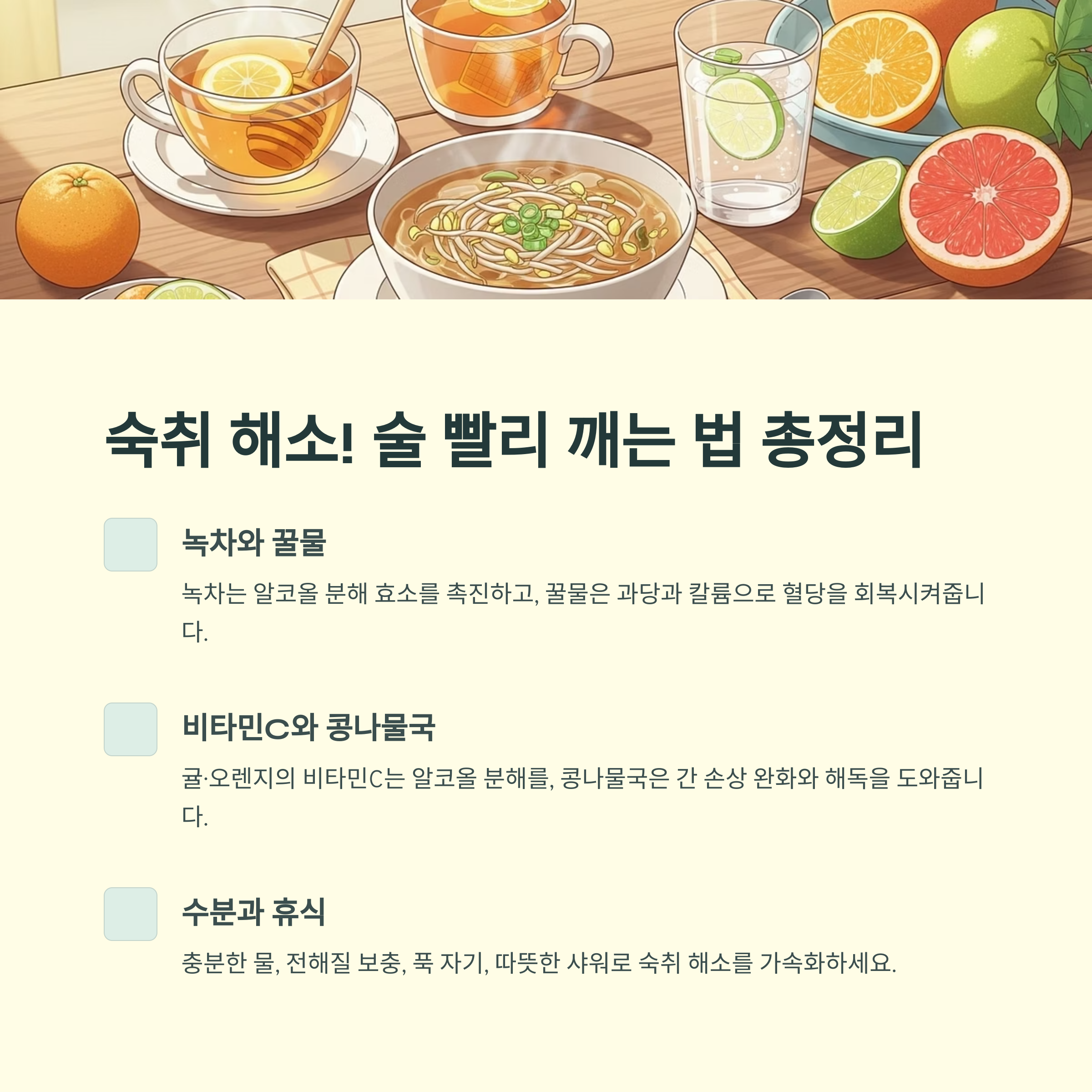 숙취 해소! 술 빨리 깨는 법 총정리