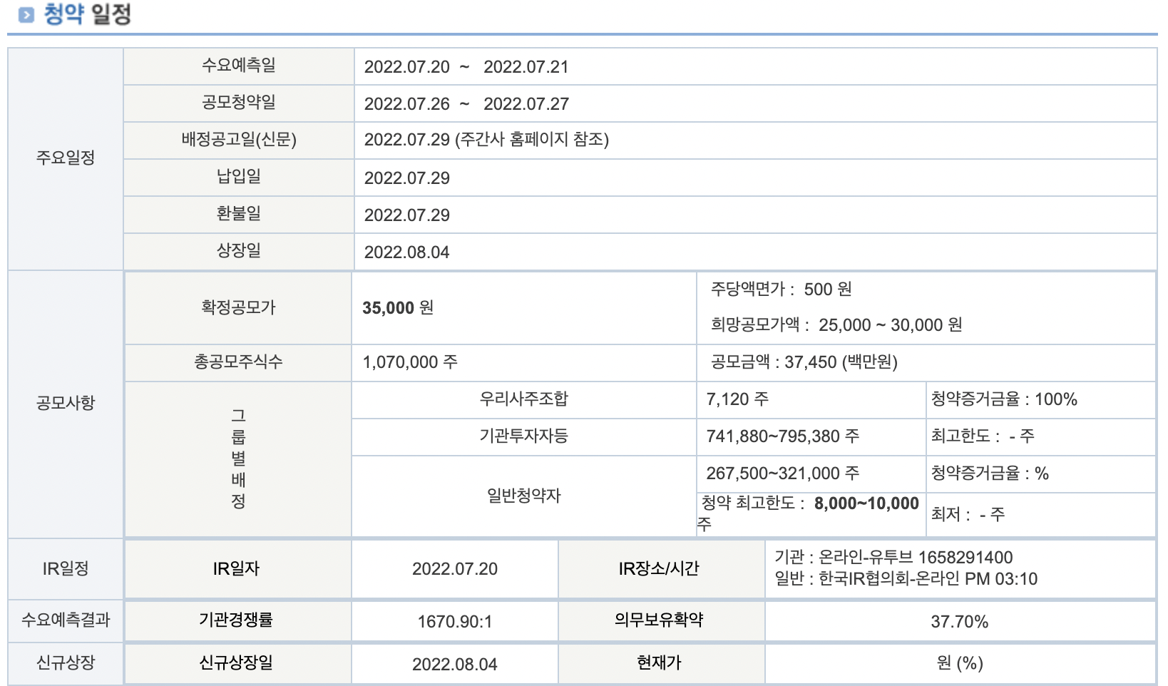 새빗켐 청약 일정