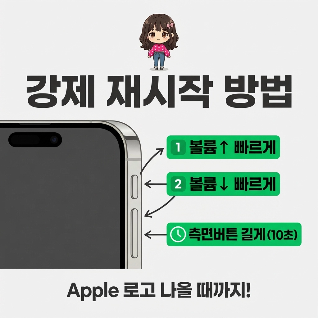 아이폰 8 이후 모델 강제 재시작 방법