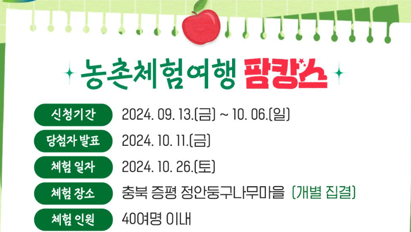 팜캉스 체험진행일정