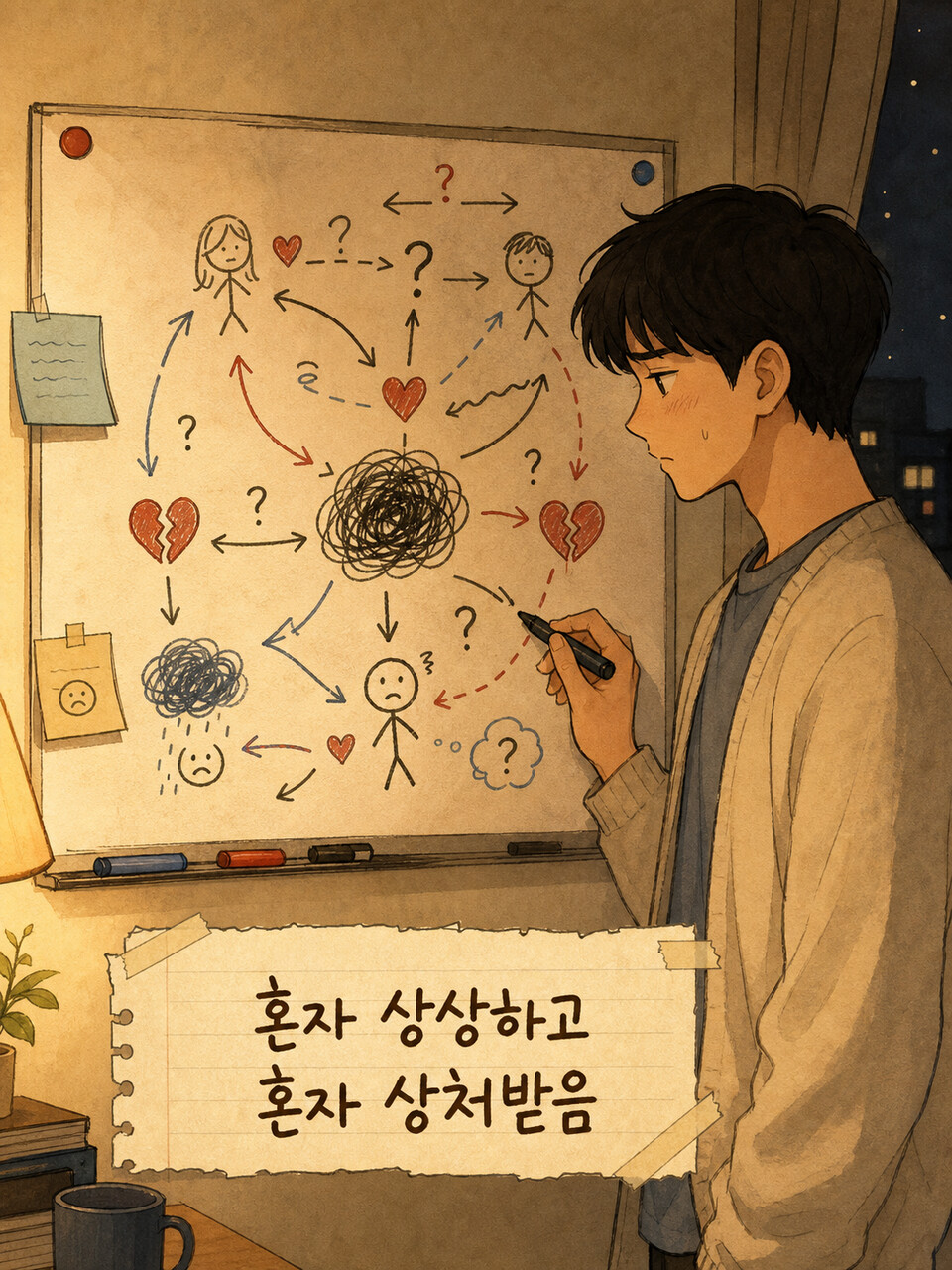 혼자 상상하고 혼자 상처받는 장면