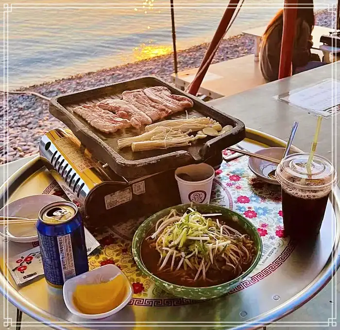 군산 선유도 맛집 해변 오션뷰 삼겹살