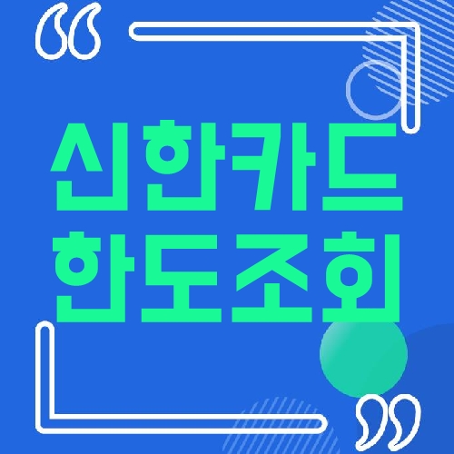 신한카드 한도조회 신한카드 한도조회