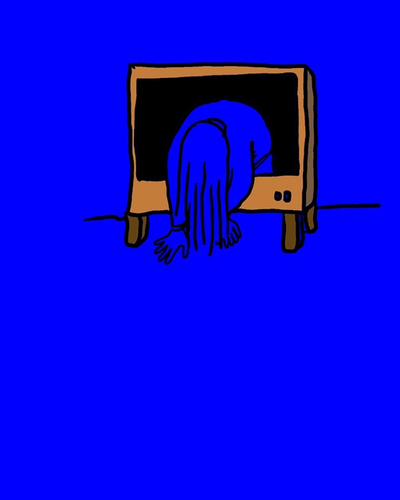 티브이에서유령나오는삽화