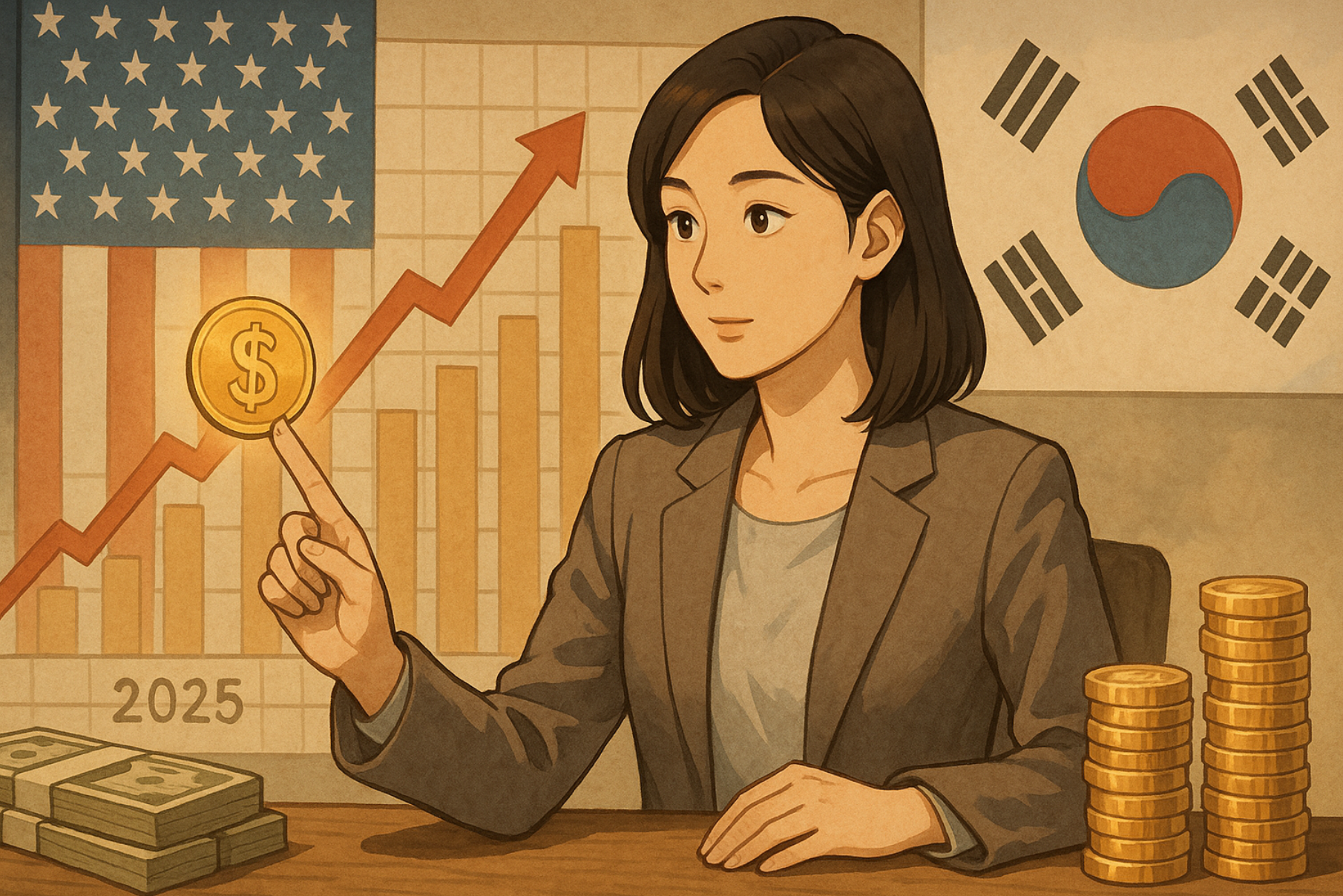 2025년 미국 경제정책과 한국 재테크 영향 분석 관련 이미지