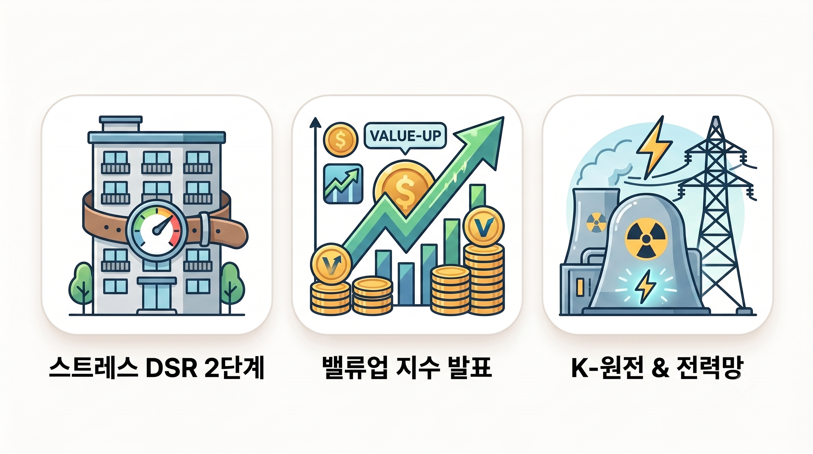 2026년 8월 30일 국내 증시 9월 첫 주 프리뷰와 스트레스 DSR 2단계, 코리아 밸류업 지수 발표, 체코 원전 수주 24조 원 본계약에 따른 한국 경제 3대 아젠다 분석