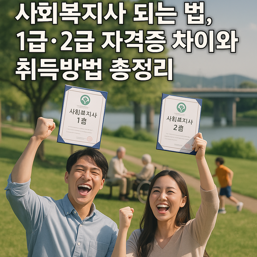 사회복지사 되는 법, 1급·2급 자격증 차이와 취득방법 총정리