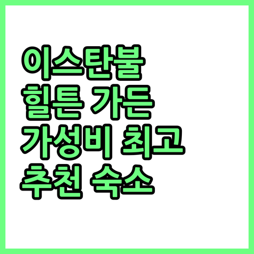 이스탄불 힐튼 가든 인 추천! 아타튀..