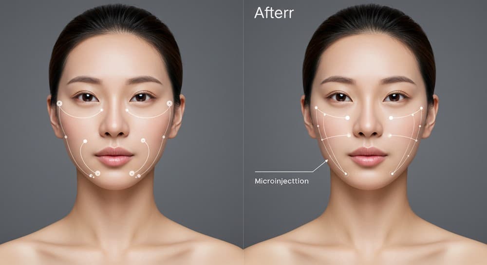 스킨부스터 미세주사 포인트와 전후 느낌