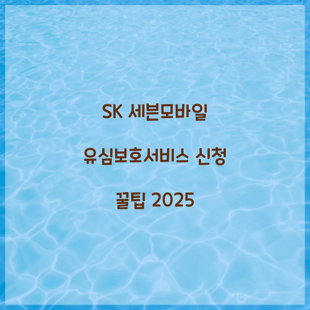 SK 세븐모바일 유심보호서비스