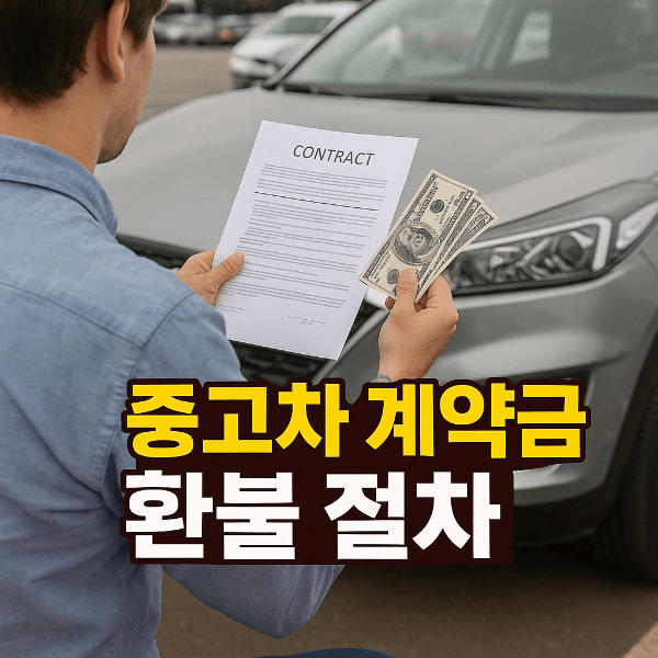 중고차 계약금 환불 절차 이미지