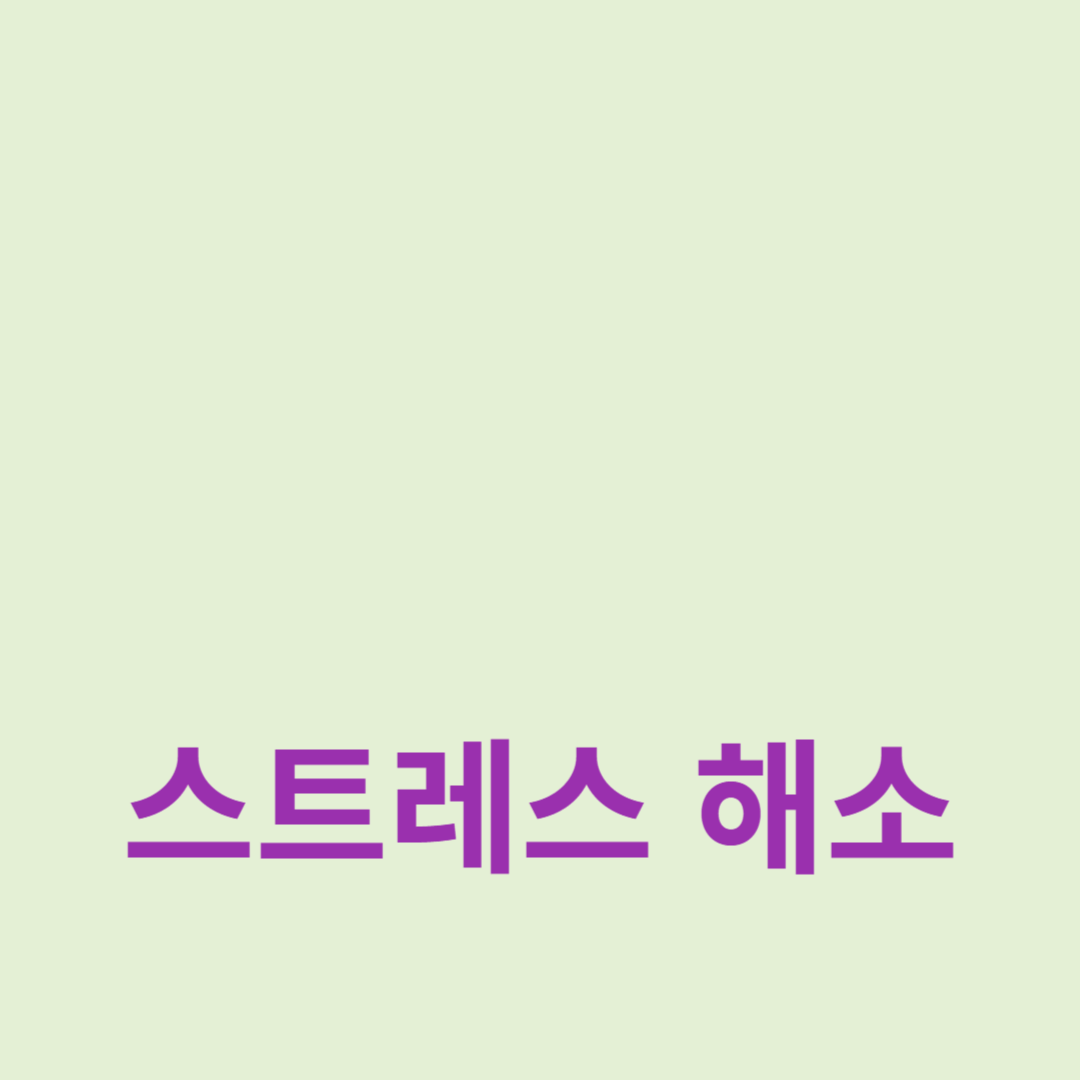 스트레스 해소 방법 모음