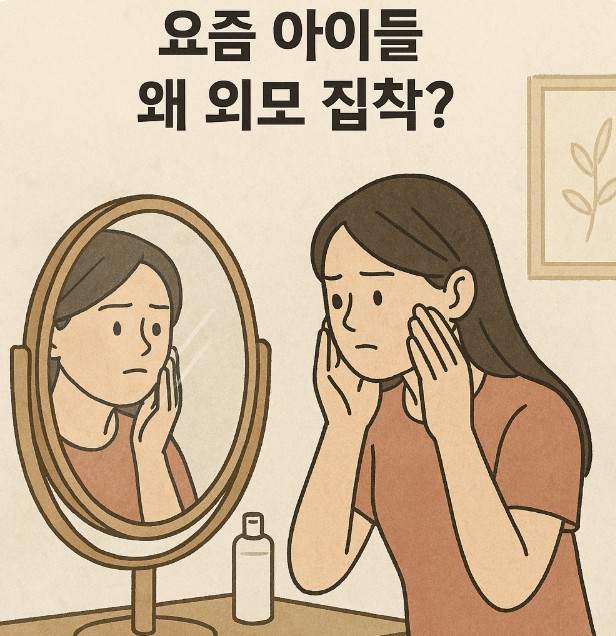 외모에 집착하는 자녀 사진