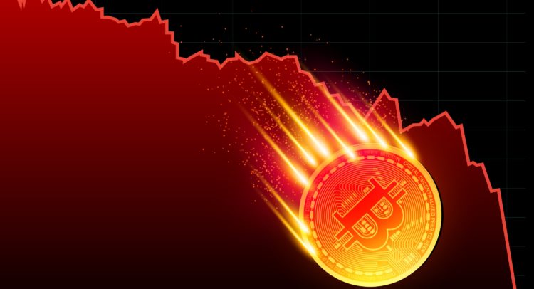 비트코인 가격이 하락하는 그림