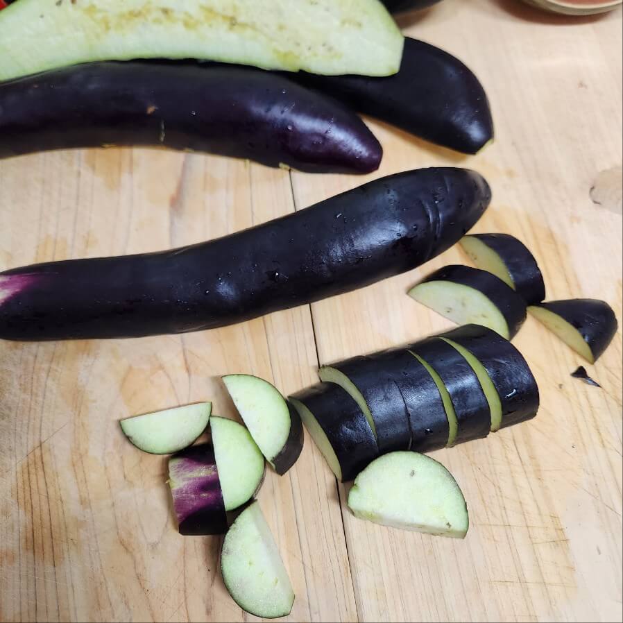 가지솥밥레시피 가지손질