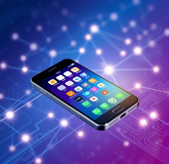 알뜰폰의 여러 통신망을 상징하는 이미지입니다.