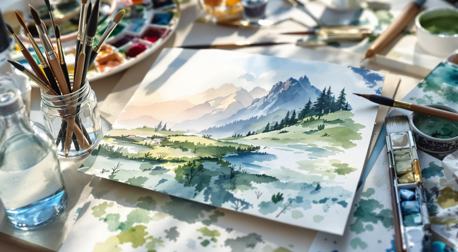 수채화 관련 사진