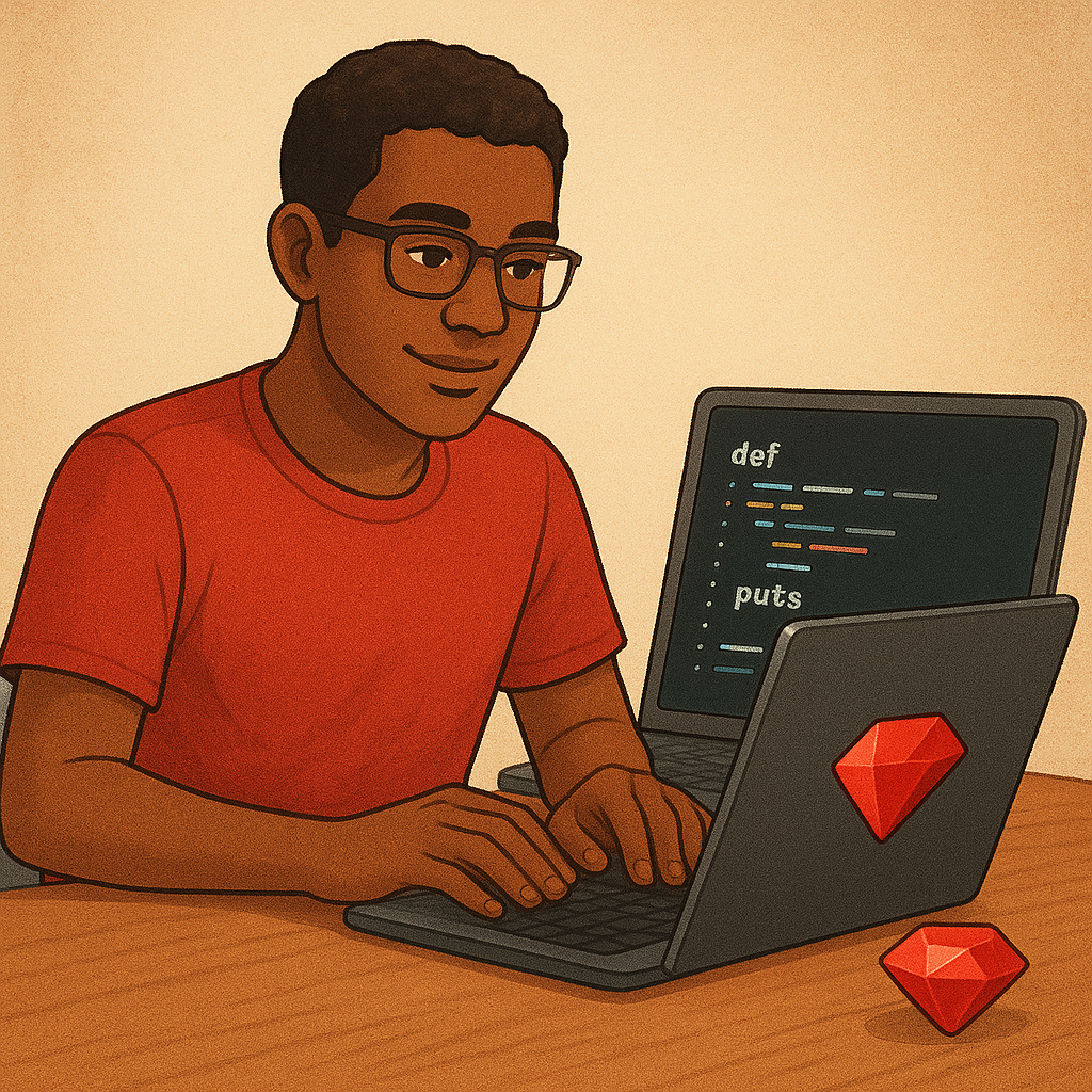 루비를 사용하는 사람의 이미지