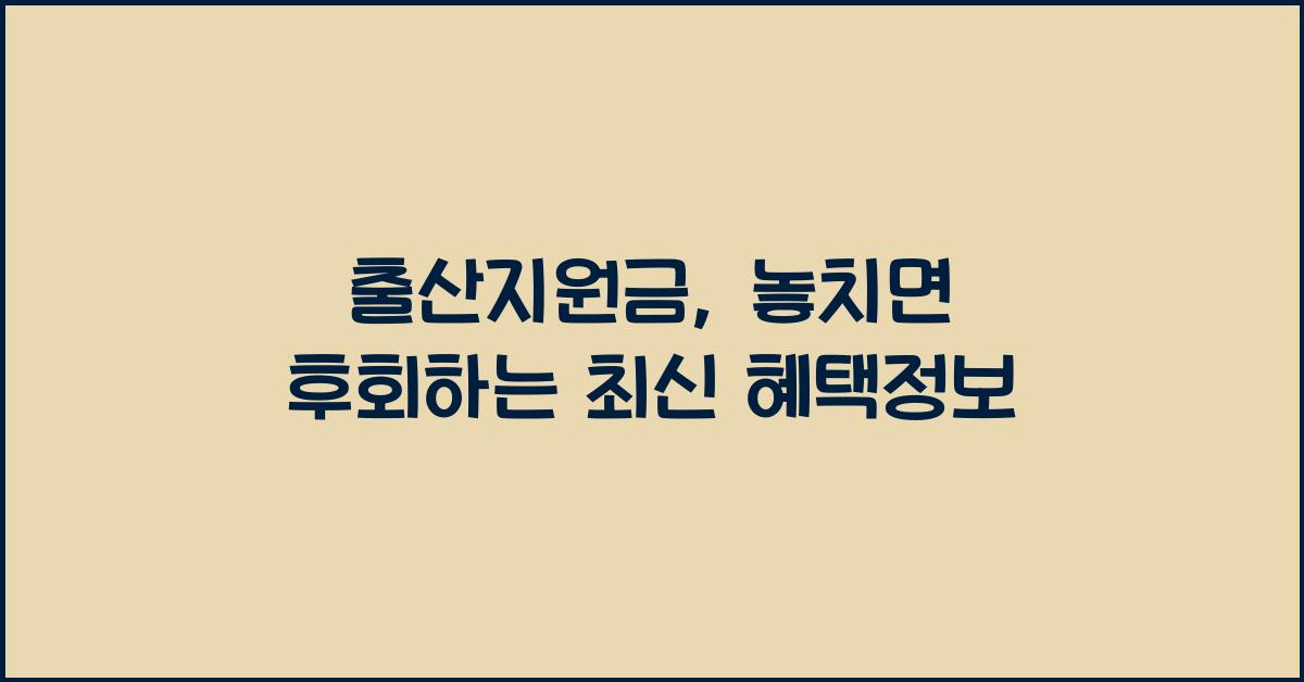 출산지원금