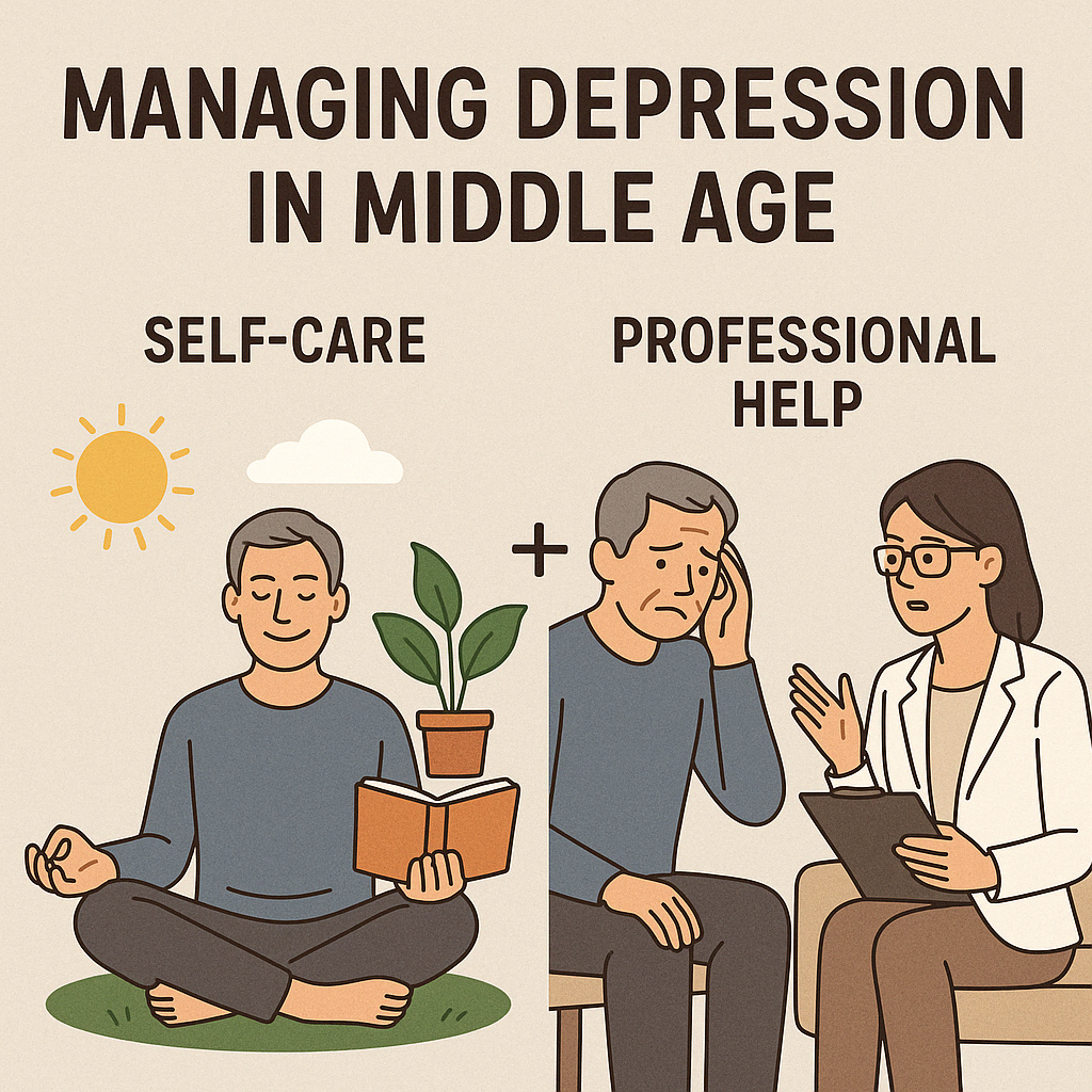 우울증 셀프케어와 전문가 상담 이미지