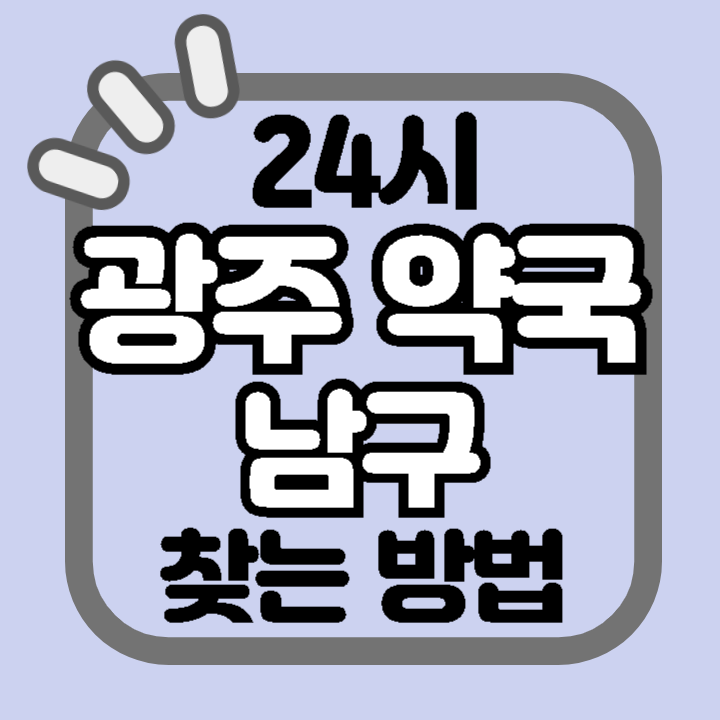 광주 남구 24시 야간 주말 공휴일 명절 추석 설 약국 병원 동물병원 찾기