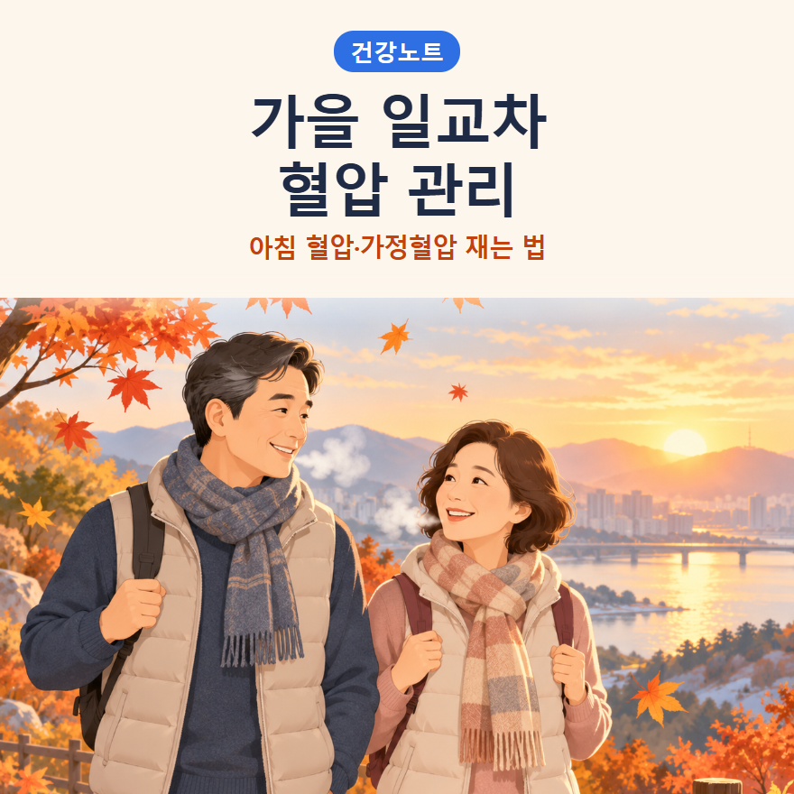 가을 일교차 혈압 관리, 아침 혈압과 가정혈압 재는 법