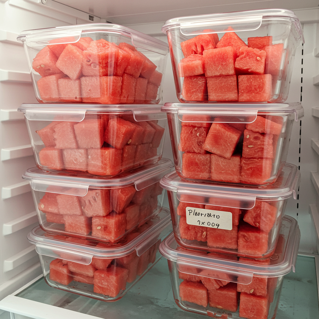 자른 수박 밀폐 용기에 신선하게 보관하기