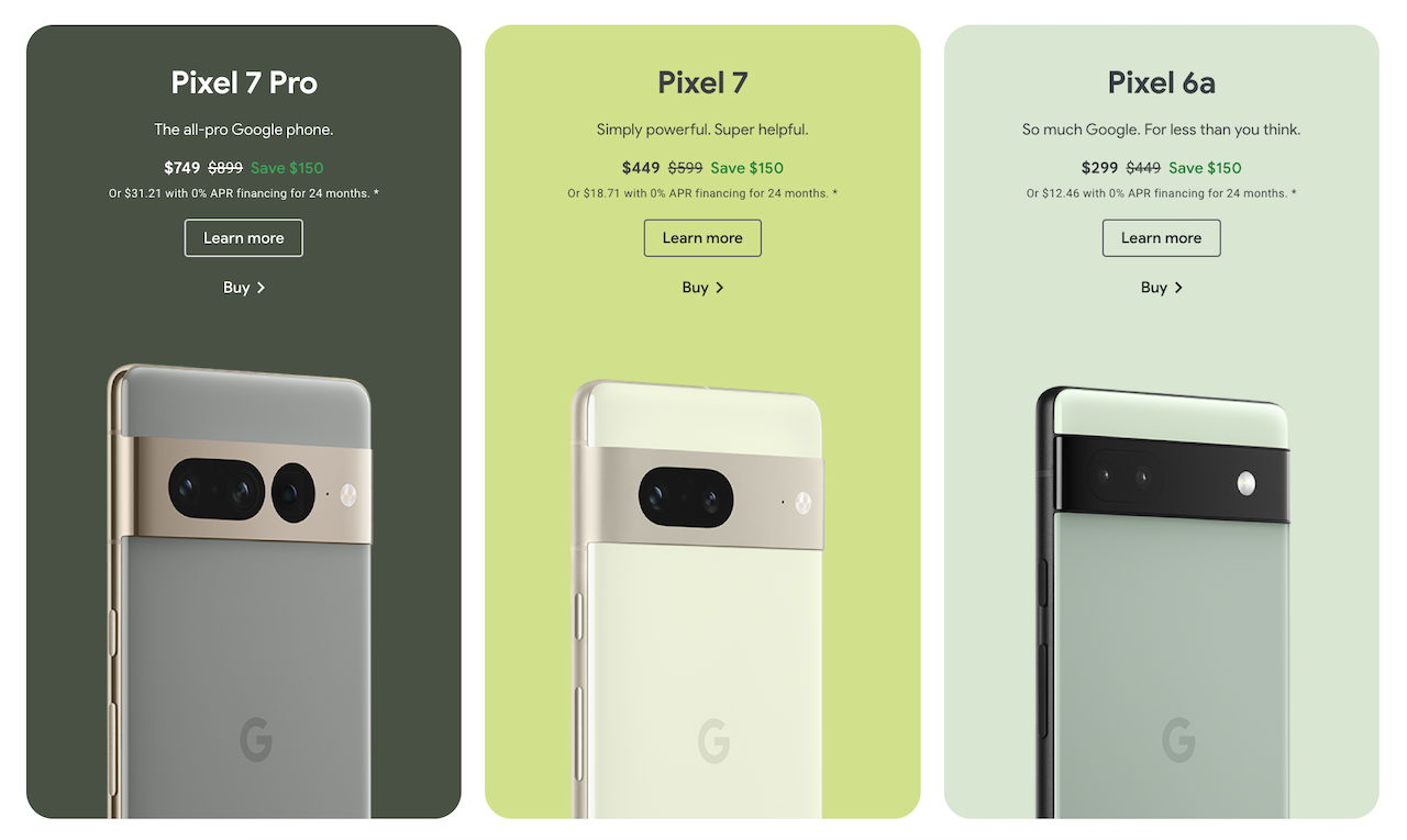 구글 픽셀 7 제품군 가격 인하