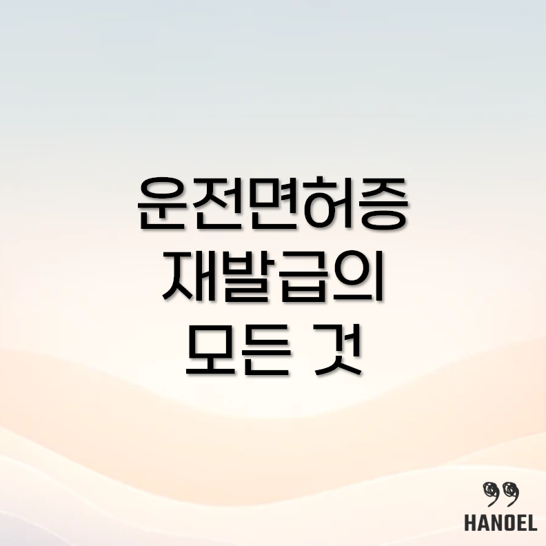 운전면허증 재발급
