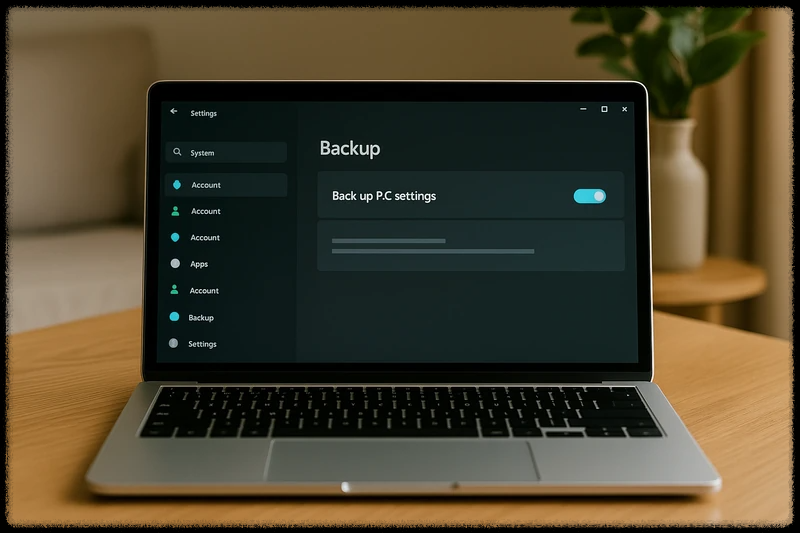 Windows 백업 기능 활성화 장면